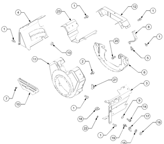 Blower Housing Diagram and Parts List for LT2180 13A254G710-13A254G712 Cub Cadet Lawn Tractor